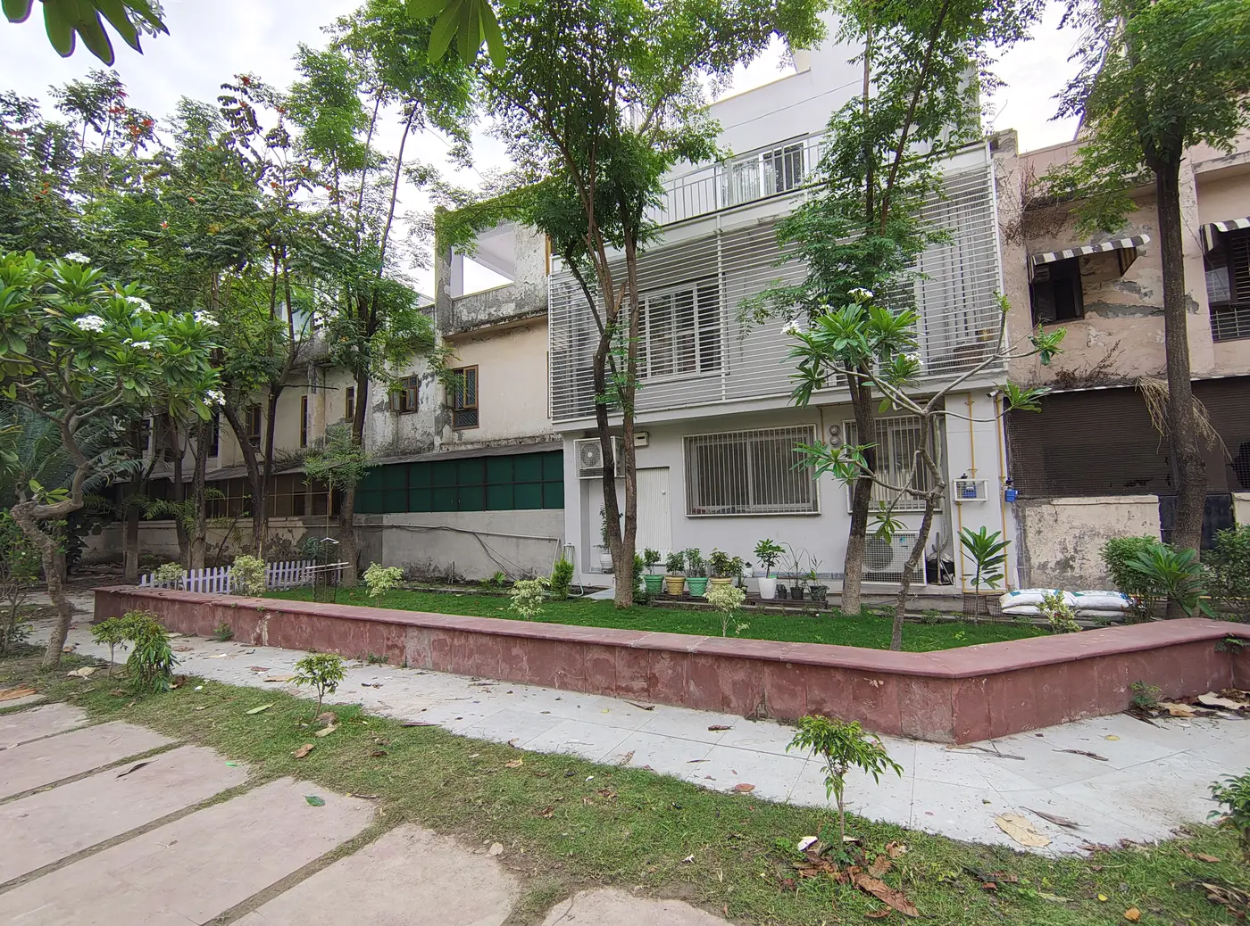 The clinic building and garden